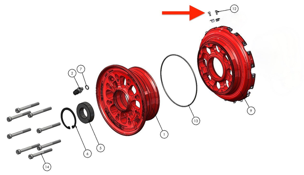 Beringer V-CHC-005 Clip-Schraube für Bremsscheiben-Clips
