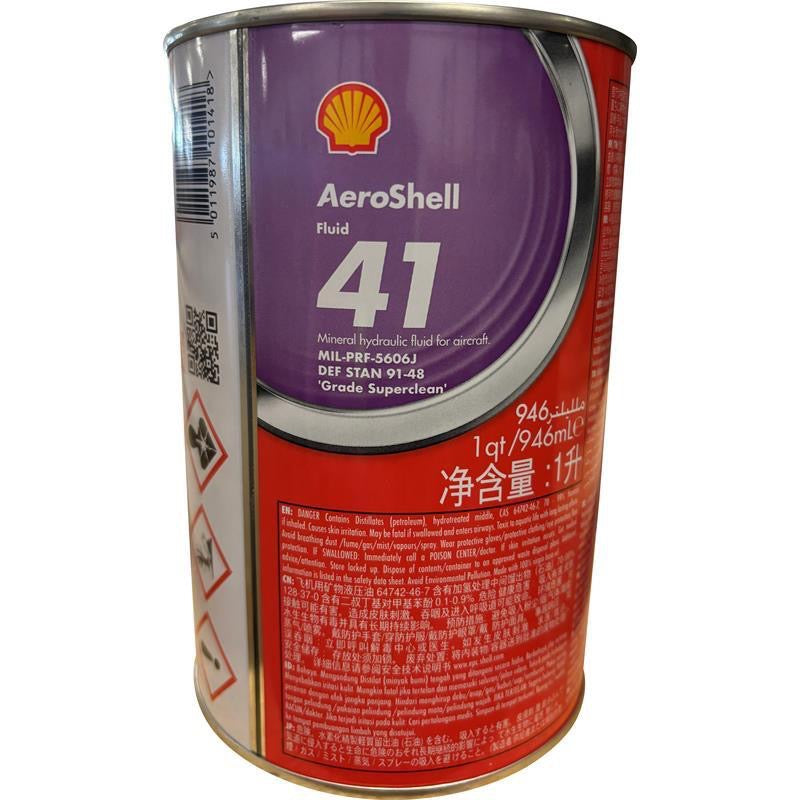Shell AeroShell Fluid 41 (EU) 1QT (946 ml) Legiertes Superclean Spezial-Hydrauliköl