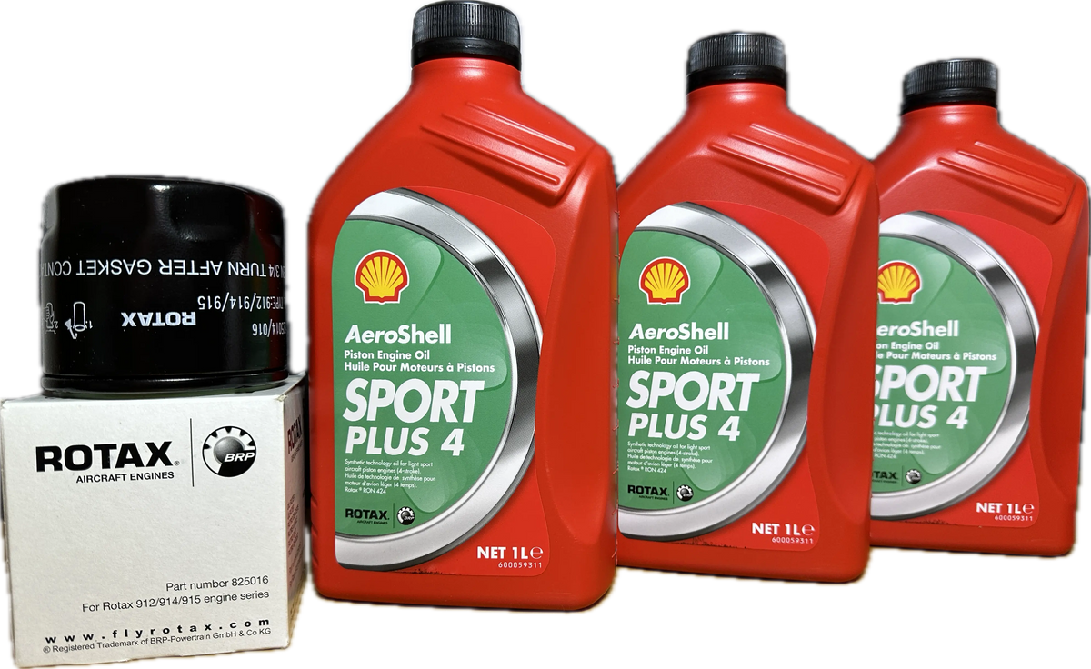 Service Paket Ölwechsel mit Aeroschell Sport Plus 4 für Rotax Motoren ULParts24
