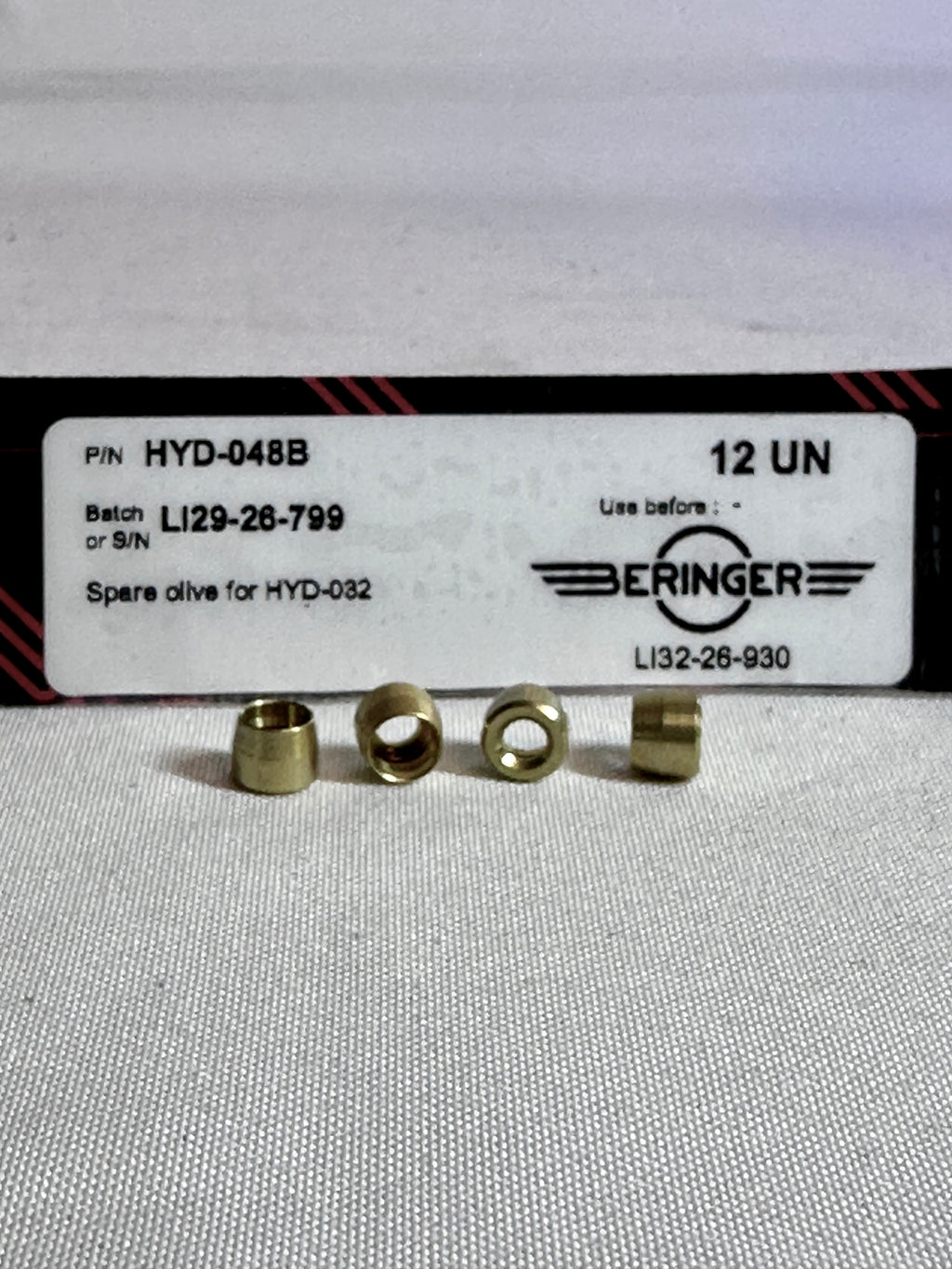 Beringer Aero Ersatz-Olive HYD-048B für Bremsleitung HYD-032 (Klemmring)