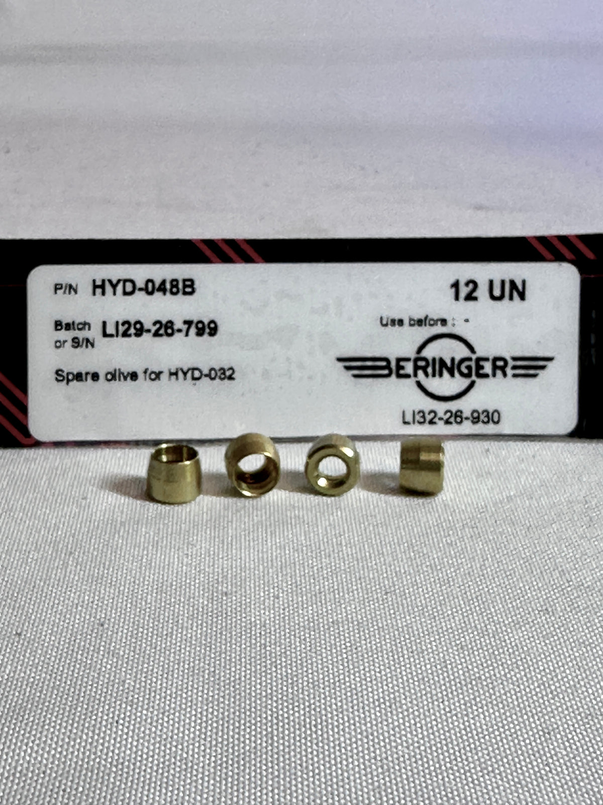 Beringer Aero Ersatz-Olive HYD-048B für Bremsleitung HYD-032 (Klemmring)