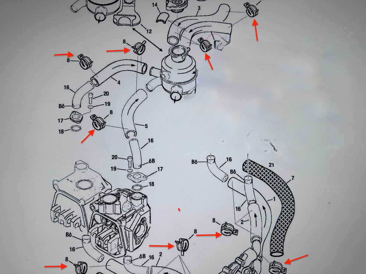 Original Rotax Kühlwasserschlauch Federbandschelle 25 ET: 851645