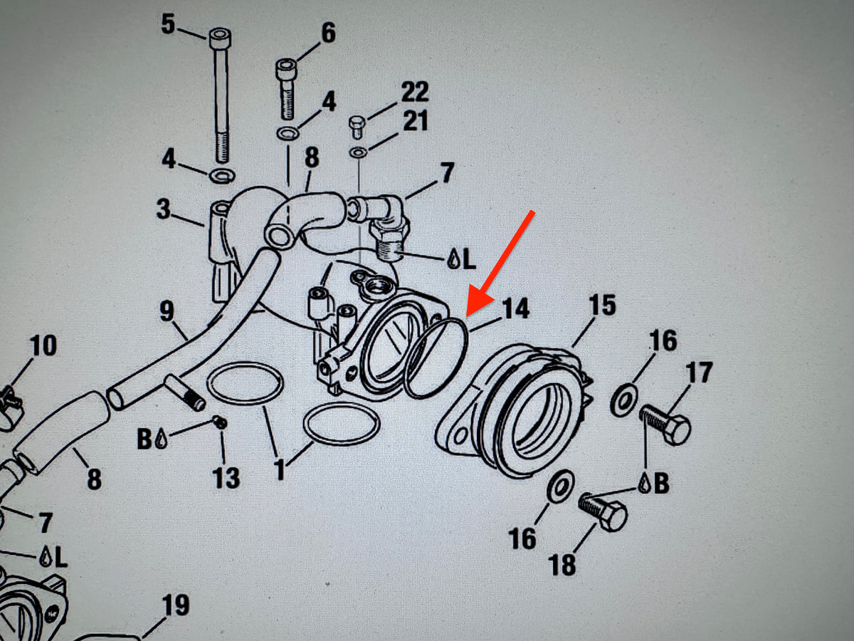 Dichtring O-Ring Ansaugbrücke Rotax ET: 230300