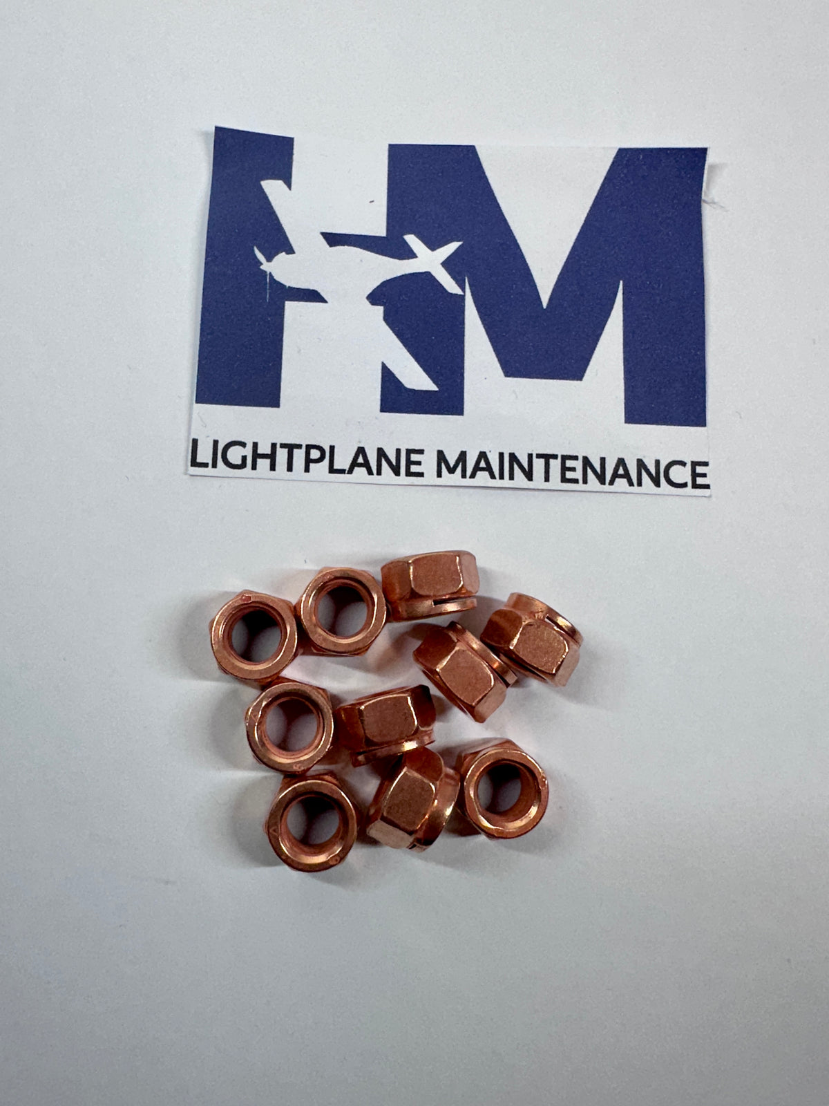Rotax Kupfermutter M8 SW 12  Selbstsichernd 10 Stück ET:842950F