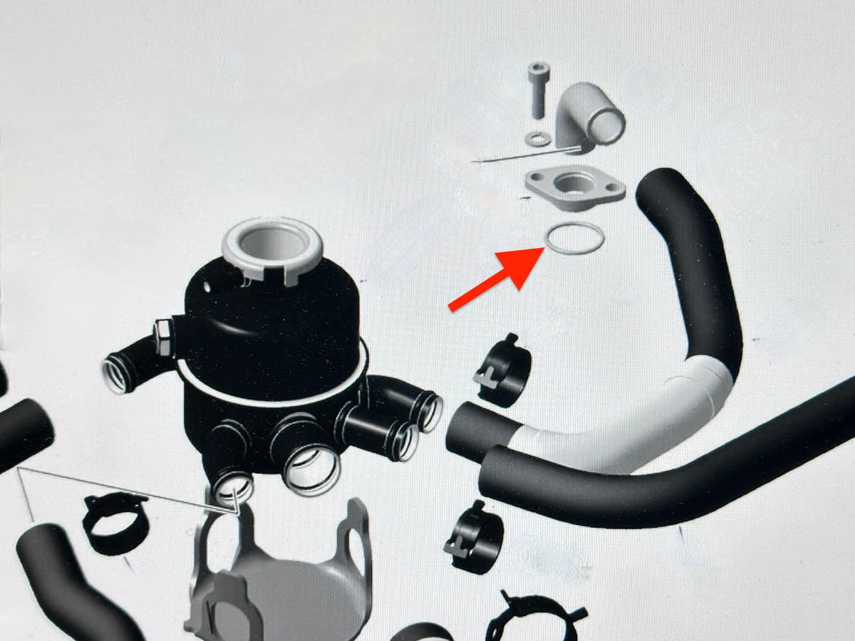 Rotax Kühlwasserstutzen Krümmerflansch O-Ring ET: 950180